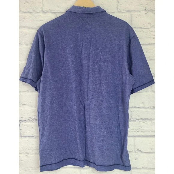 Tommy Bahama Polo Golf Shirt Men's Large Heather Blue Island Modern Fit - Picture 2 of 3